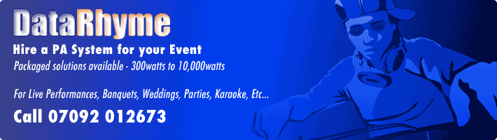Datarhyme PA System Hire